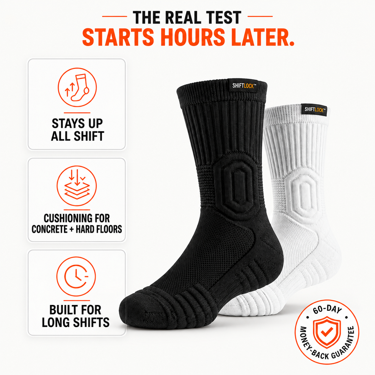 ShiftLock™ Work Socks