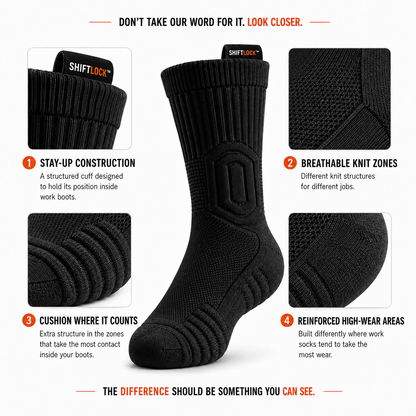 ShiftLock™ Work Socks