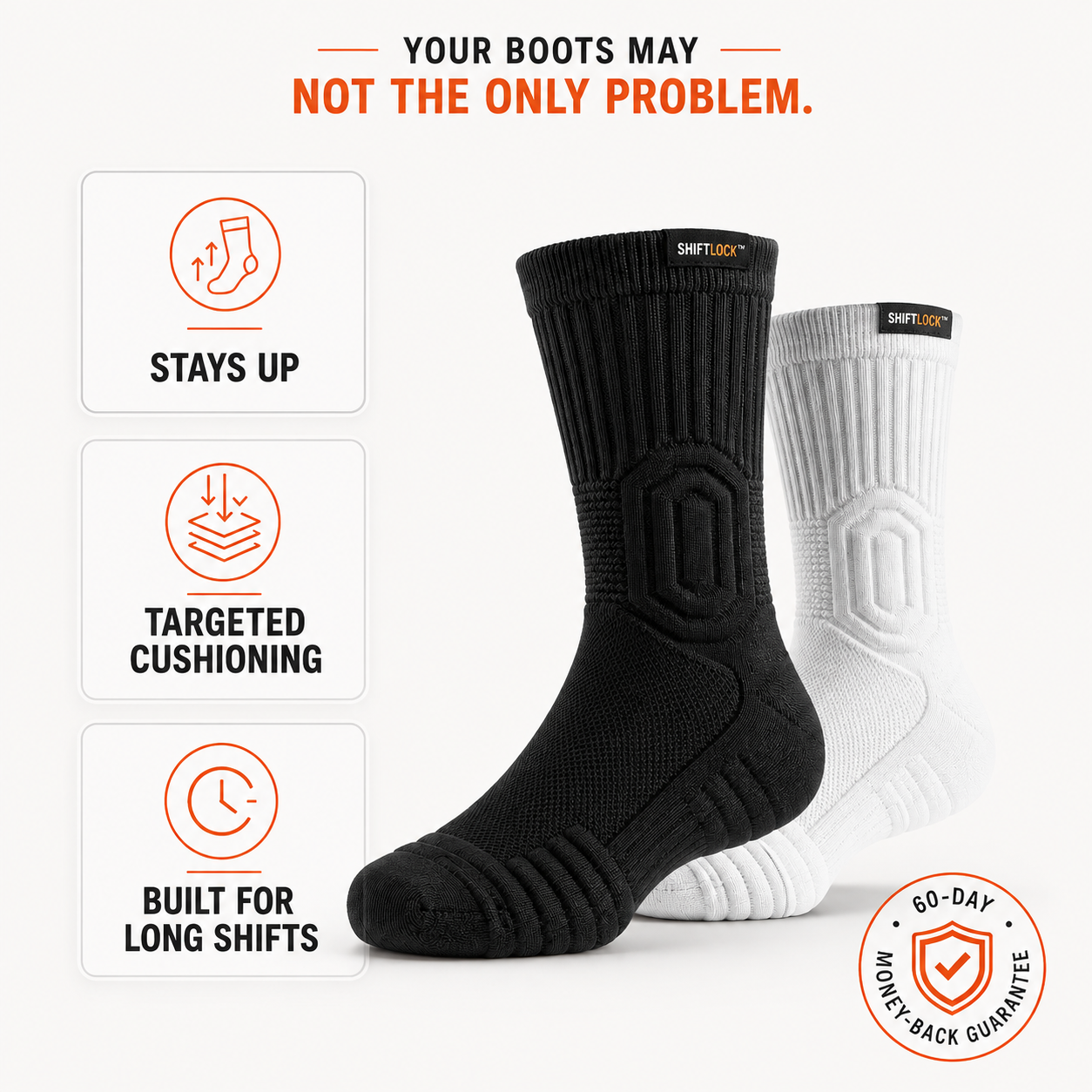 ShiftLock™ Work Socks