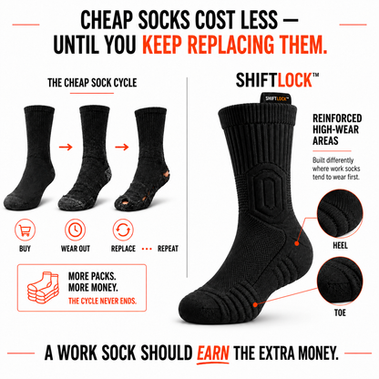 ShiftLock™ Work Socks